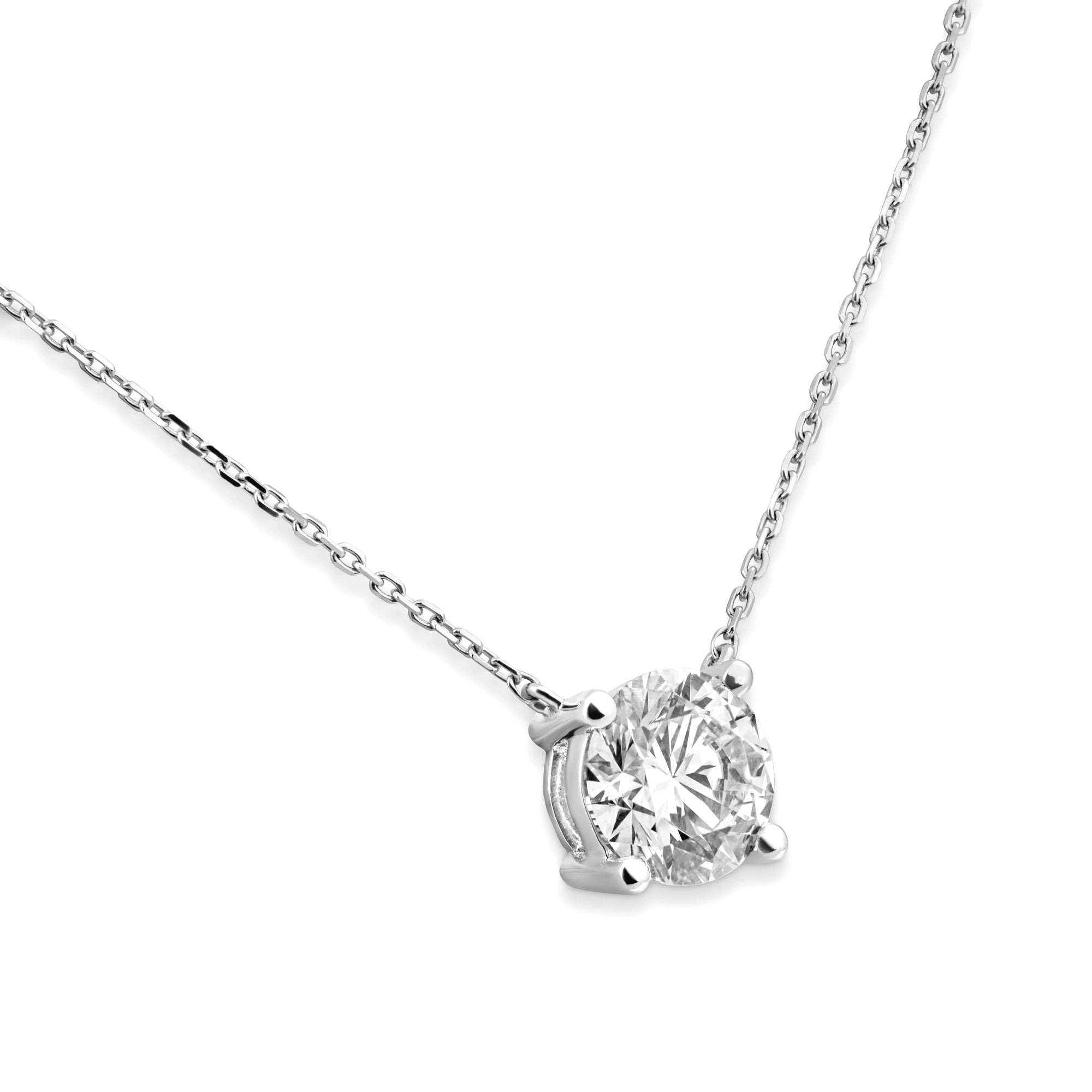 Solitaire Round Necklace
